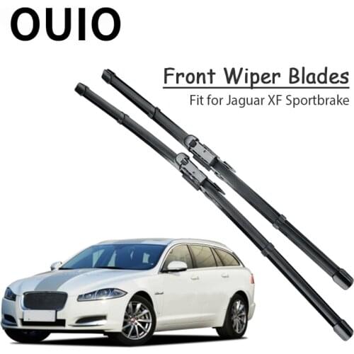 OUIO 1Set Rubber Car Front Wiper Blade Kit Auto For Jaguar XF Sportbrake 2007-2015 Windscreen Wiper Original replace Accessories