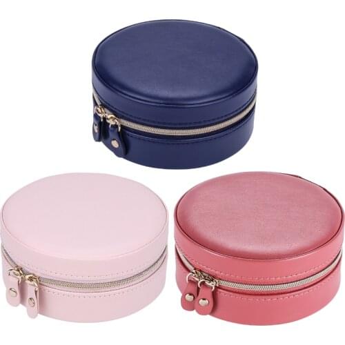 Jewelry Storage PU Jewelry Bag Girl Container Convenient To Carry Jewelry Box Necklace Display Holder Household Organizers