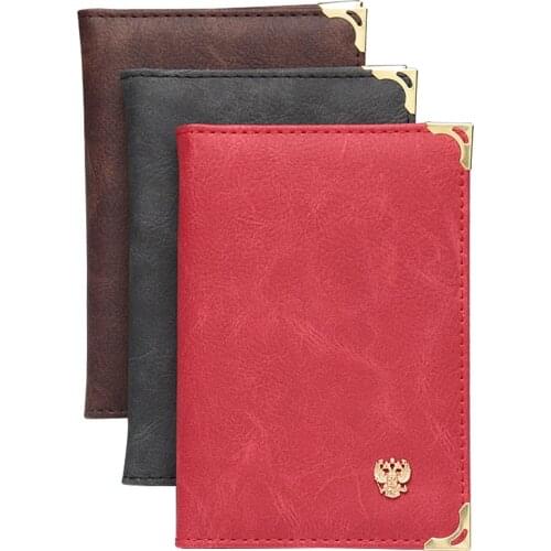 Russian Retro Style Auto Driver License Bag PU Leather for Car Driving Documents Card Credit Holder Purse Wallet Case