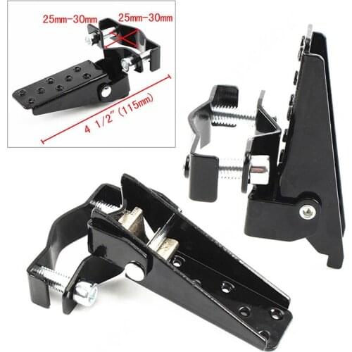 Universal Fit Black Motorcycle Passenger Foot Peg Rear Pedal Footrest 25-28mm