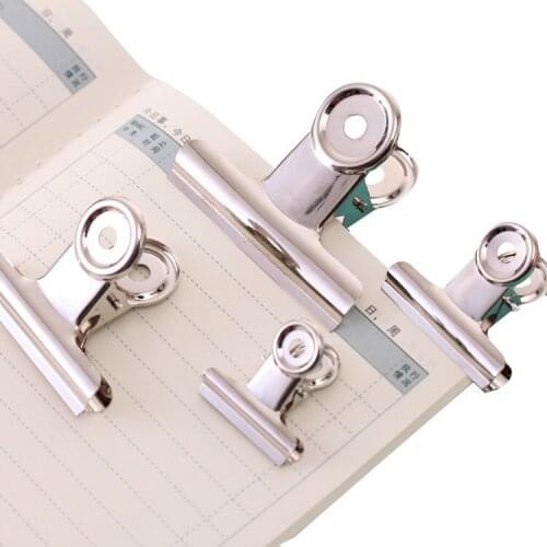 1pcs Stainless Steel Clips Silver Metal Dovetail Paper Clips Ticket Holder Paper Documents Organizer School Office Stationery