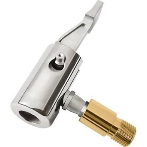 1/4inch Lock on Brass Air Chuck Air Compressor Tire Chuck with Barb Connector for Hose Repair,2Pack