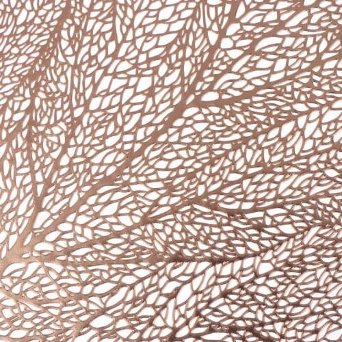 1Pc Table Placemat Table Mat PVC Cup Leaf Shaped Dining Mats Hollow Decoration