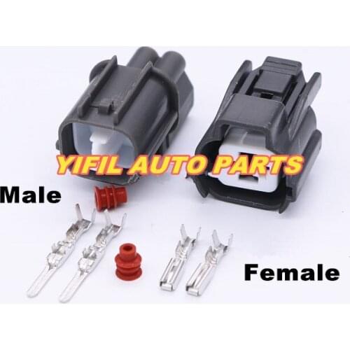 10sets/lot 2 Pin/Way Female Male Cable Horn Connector For Excelle BYD BUICK Honda CITY Rear Door Lock Motor 6189-0129 Sumitomo