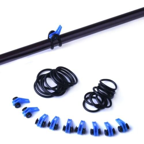 10 Set/bag Fishing Tools Clip Hanging Hook Holder Keeper With Rubber Rings