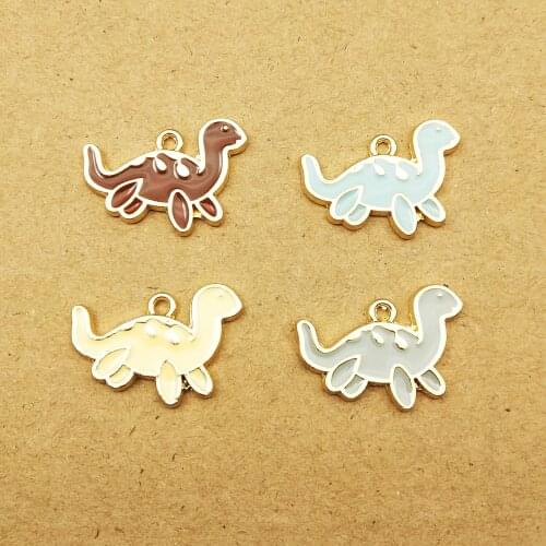 10pcs 15x22mm dinosaur charm enamel charm for jewelry making earring pendant necklace and bracelet charm