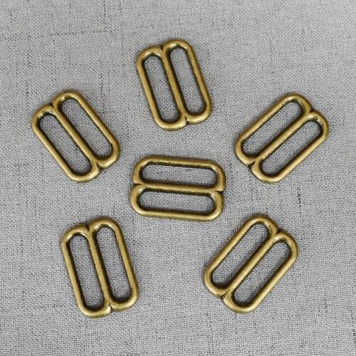 100 Pcs/Lot Inner 25mm Bronze Webbing Straps Metal Buckle Slider Tri Glide For Bag Accessory Adjuster Belt Hardware Dog Collar