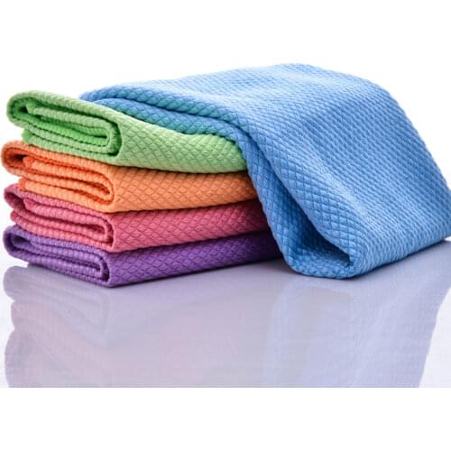 2PCS hot sale 30 * 40CM Water Absorbable Glass Kitchen Cleaning Cloth Wipes Table Window