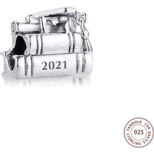2021 Graduation Charms Original 925 Sterling Silver Women Beads for Jewelry Making Fits Pandora Bracelet Kralen Spring New