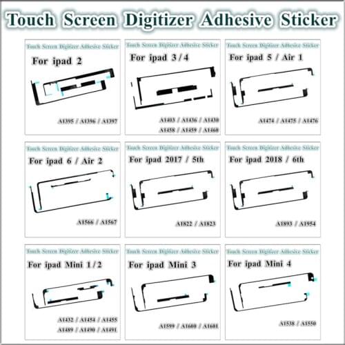 5Pcs Touch Screen Digitizer Waterproof Adhesive Tape Strip Replacement For iPad 5 6 Air 1 2 mini 1 2 3 4 5 2017 2018 9.7 inch