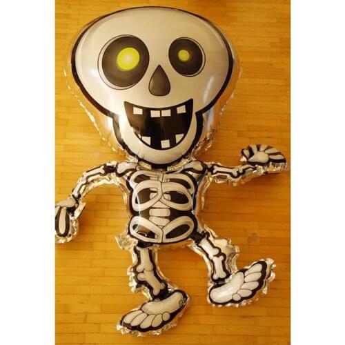 5pcs Dancing Skeletons Foil Balloons Skull helium mylar globos happy halloween party decorations event party supplies child toys