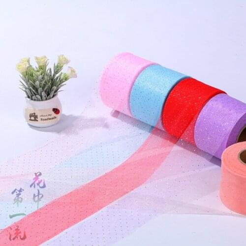 50 Yardrs) 55mm Wedding Decor Transparent Dots Organza Ribbon DIY Party Home Wedding Decor DIY Christmas Gift Wrapping Ribbon