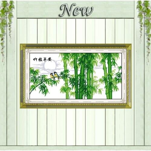 Bamboo forest birds decor paintings counted printed on canvas DMC 14CT 11CT chinese Cross Stitch Needlework Sets Embroidery kits