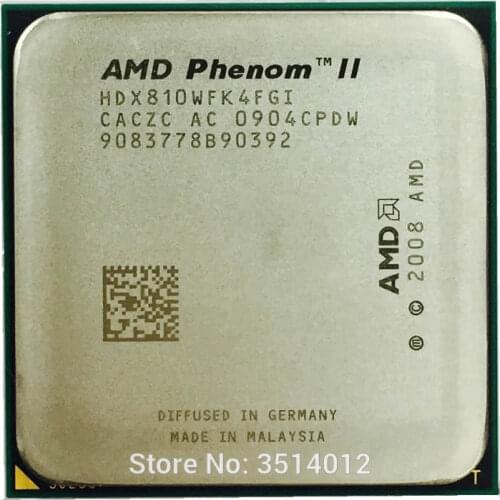 AMD Phenom II X4 810 2.6 GHz Quad-Core CPU Processor HDX810WFK4FGI Socket AM3