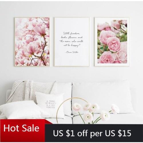Flower Nordic Poster Photographs Canvas Painting Landscape Wall Art Pictures For Modern Living Room Decorative Prints Wall Decor