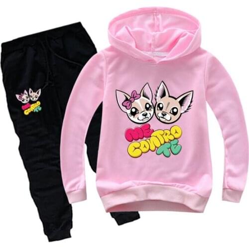 2-16Y Cute Me Contro Te Hoodies Pants 2pcs Sets Baby Boys Clothing Set Teenagers Girls Sport Suit Children Fashion Tracksuit
