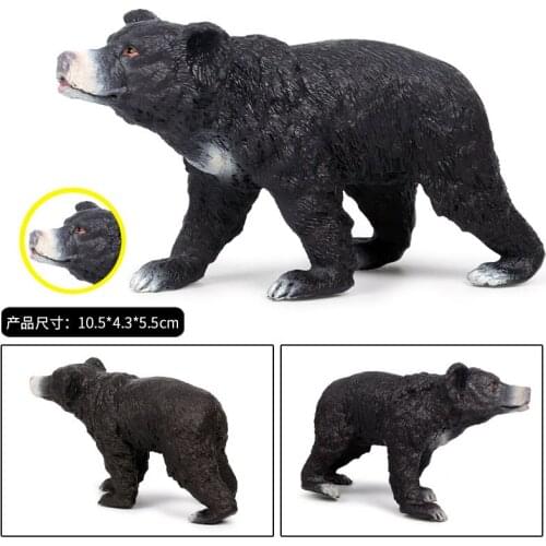 Black Bear Animal Figure Collectible Toys Wild Animal Cognition Action Figures
