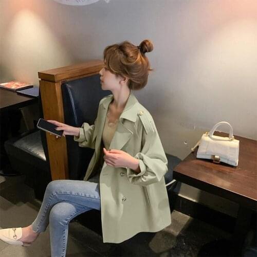 Женские короткие тренчи FMFSSOM China At AliExpress