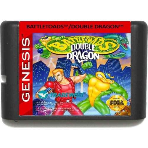 Battletoads And Double Dragon The Ultimate Team 16 bit MD Game Card For Sega Mega Drive For Genesis