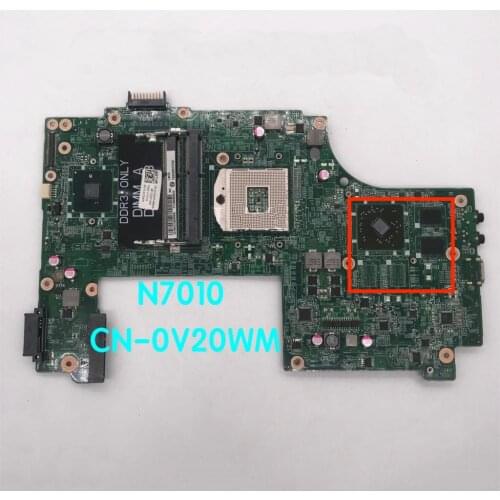 CN-0V20WM 0V20WM V20WM DAUM9BMB6D0 PC Main board For Dell Inspiron 17 17R N7010 Laptop motherboard HM55 GPU HD5470M DDR3
