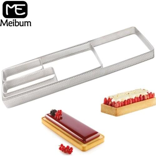 Meibum Various Rectangle Stainless Steel Pizza Tart Ring French Fruit Cream Pie Pan Cheese Mousse Dessert Cake Mold Baking Tools