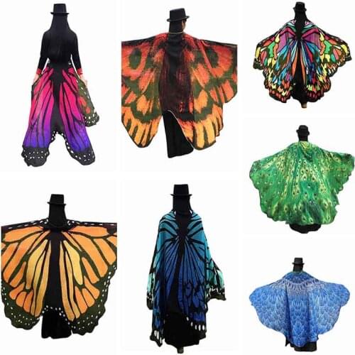 Multi-Purpose Irregular Chiffon Boho Bohemia Tapestry Beach Throw Mat Shawl Butterfly Peacock Shape Fashionable Decoration