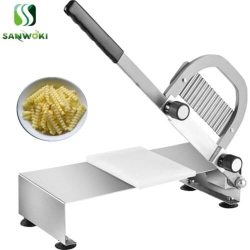Stainless steel cutting fries wave knife potato cutter Spike potato ripple slicer fruit vegetable slicing machine