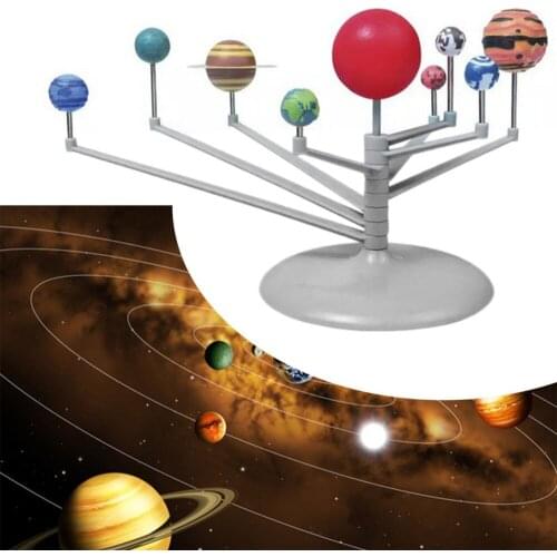 OCDAY DIY 3D Simulation Solar System Nine Planets Scale Model Kit Explosions Toy Planetarium Astronomy Science Project Kids Gift