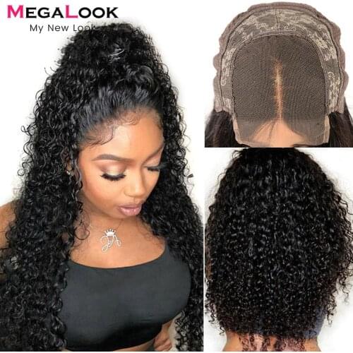 Curly Human Hair Wig Curly Wig Closure Wigs For Black Women 30 Inch Lace closure Wig Remy 180% Brazilian Wig 4x4 Closure Wig
