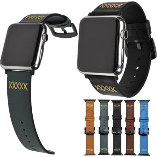Braided leather strap for Apple Watch 6 Band 44mm 40mm 42mm 38mm sport Strap Bracelet iwatch Series 5 4 3 SE Accessories