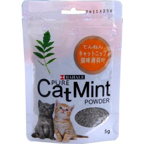 Pet Supplies Menthol Flavor Funny Cat Toys New Organic 100% Natural Premium Catnip Cattle Grass 5g Pet Products Dropshipping