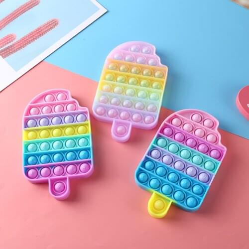 Ice Cream Silicone Push Bubble Fingertip Toys Anti-Stress Set Stress Reliever Squeeze Adults Children Sensory Antistress Toys#20