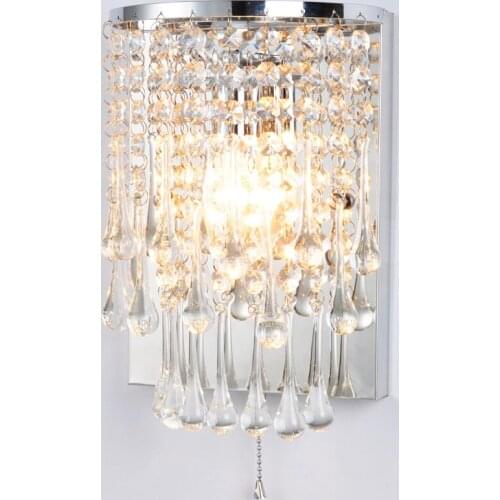 Modern Art High Grade Crystal E14 Wall Lamp For Home Bedroom Living Room Decoration Indoor LED Lighting European Luxury Style