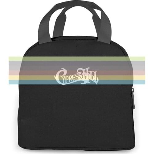 New Cypress Hill Rap Hip Hop Music Logo Black To Straight t women men Portable insulated lunch bag adult student