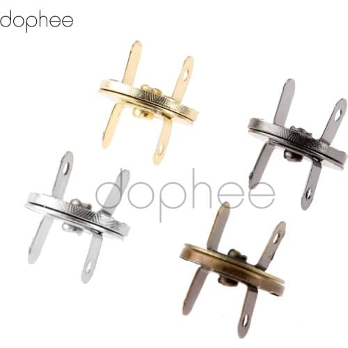 Dophee 10pcs 10mm 4 Colors Thin Magnetic Snaps Buttons Lady Bags Craft Bags Handbag Purse Wallet Accessories Bags
