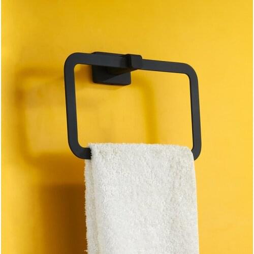Vidric bathroom all black American Quartet upscale towel ring towel racks bathroom rack