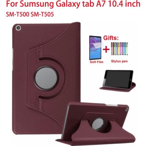 360 Rotating Cover For Sumsung Galaxy tab A7 10.4 SM-T500 SM-T505 Case Leather Stand For tab A7 10.4 inch T500 T505 T507 Funda