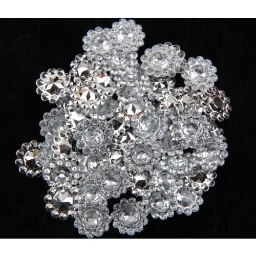 Yundfly 300pcs/lot 11mm Hotfix Bling Acrylic Pointback Rhinestone Buttons Artificial Plastic Decorative Crystal Strass Beads