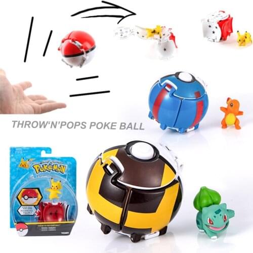 1pcs Takara Tomy Pokemon Figure Action Pikachu Dolls Mega Pokeball Animal Super Ultra Ball Lugia Venusaur Pokebola Children Toy