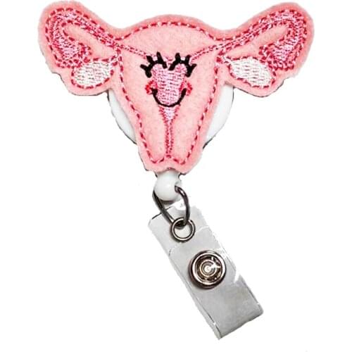 10 pcs/lot Free Shipping Nurse Retractable Felt ID Badge Holder Reel