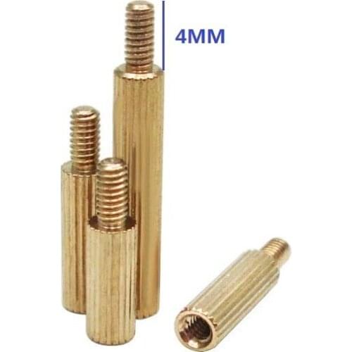 100PCS M2*3/4/5/6/7/8/9/10/12/15/20-25+4MM Brass Round Spacer Pillars Screw male to female standoffs For motherboard hardware