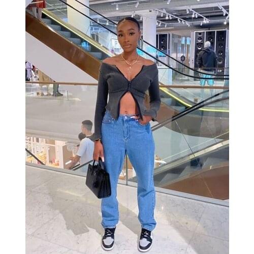 2021 Spring New Womens Knitted Top Temperament Slim Long Sleeve Casual Round Neck Zipper Clothes Plus Size