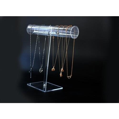 Acrylic Showing Stands for Necklace Beacelet Display Stand Bangle Holder T Jewelry Display Case