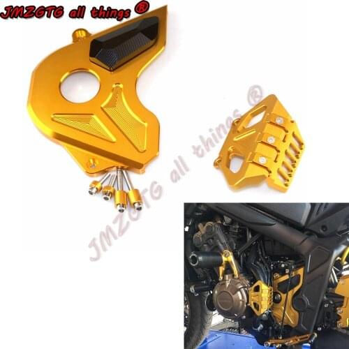 Motorbike CNC Aluminum Front Sprocket Chain Guard Cover Left Side Engine For HONDA CB650F CBR650F CB650R CBR650R