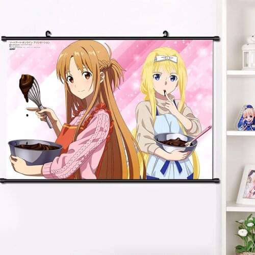 Anime Sword Art Online Klein cartoon anime wall picture poster scroll canvas manga wall Art Decor Poster Scroll Painting
