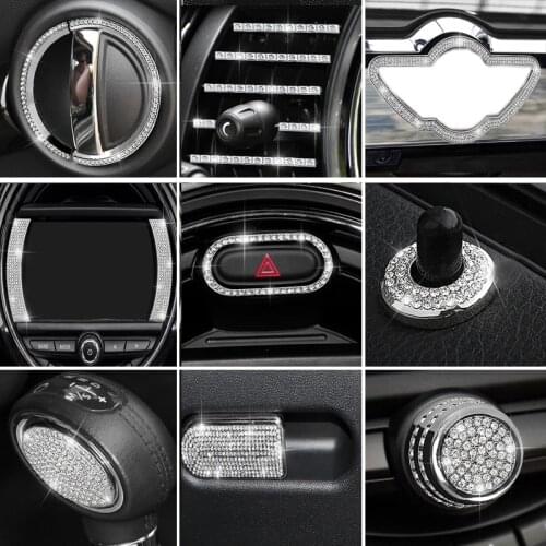 Bling Sticker Interior Parts Decorations Trim Refit Crystal For BMW MINI Cooper Clubman Countryman F54 F55 F56 F60