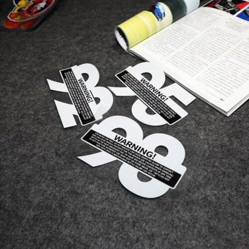 Car Styling Vinyl Decal Warning Oil Tank Sticker 92 98 95# Racing Motorcycle Sticker 14x8.4cm