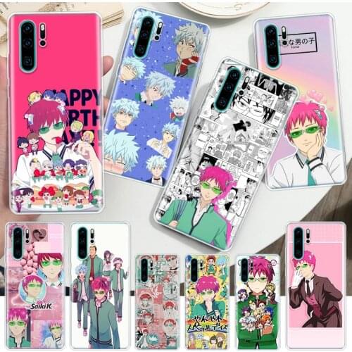 Anime The Disastrous Life Of Saiki K Kusuo Soft Phone Case For Huawei Honor 10 9 20 Lite Y5 Y6 Y7 Y9 8A 8X 8S 7A 7X 9X 10i 20i P