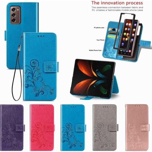 Galaxy Z Fold 2 Case For Samsung Galaxy Z Fold 3 Flip PU Leather Phone Wallet Cover Book Funda