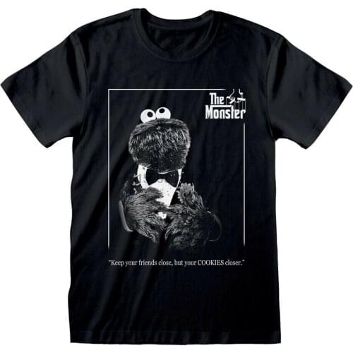 The Monster Cookie Monster Official Sesame Street Godfather Black Men T-shirt
